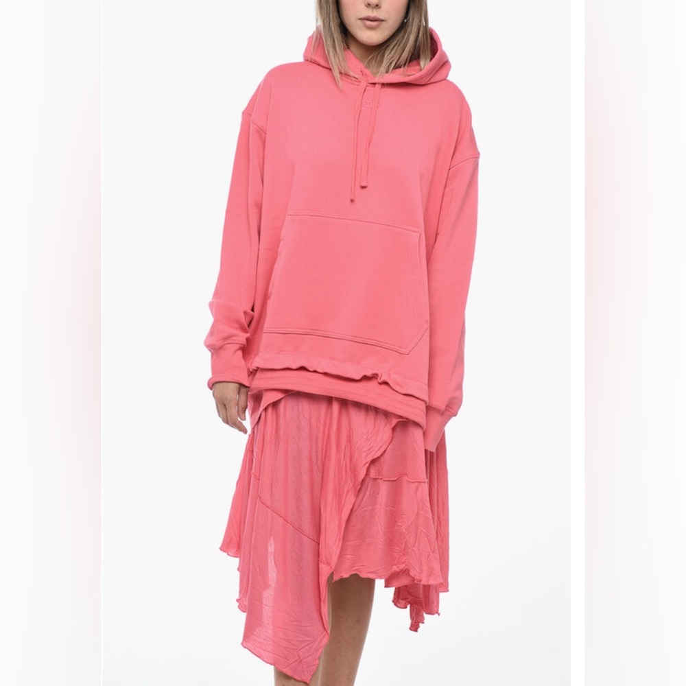 Diesel DOUBLE FABRIC D-ROLLER DRESS WITH ASYMMETRIC HEM